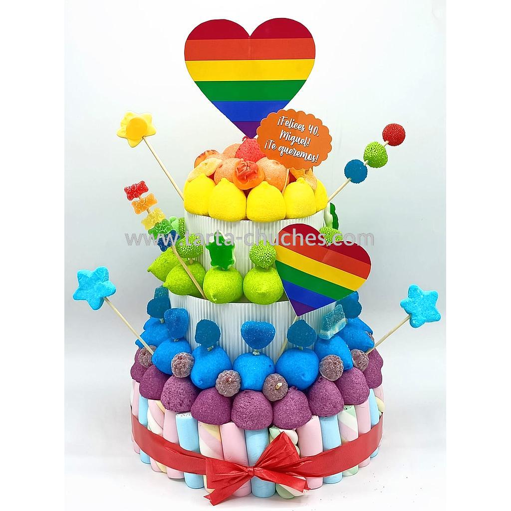 Tarta Chuches Grande LGTB Multicolor