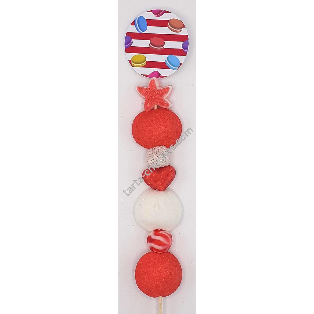 Brocheta Chuches Generica Rojo