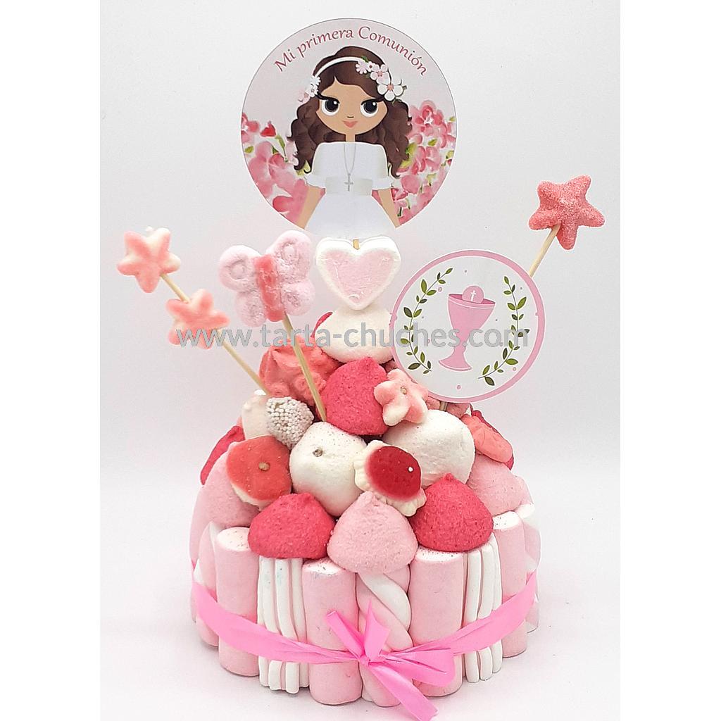 Tarta Chuches Pequeña Comunion Niña Flores