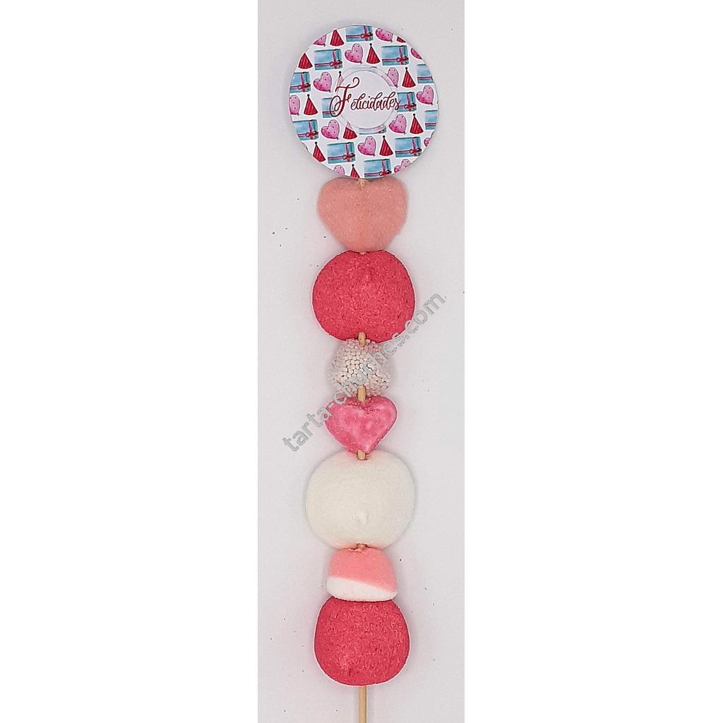 Brocheta Chuches &quot;Felicidades&quot; Rosa-Verde