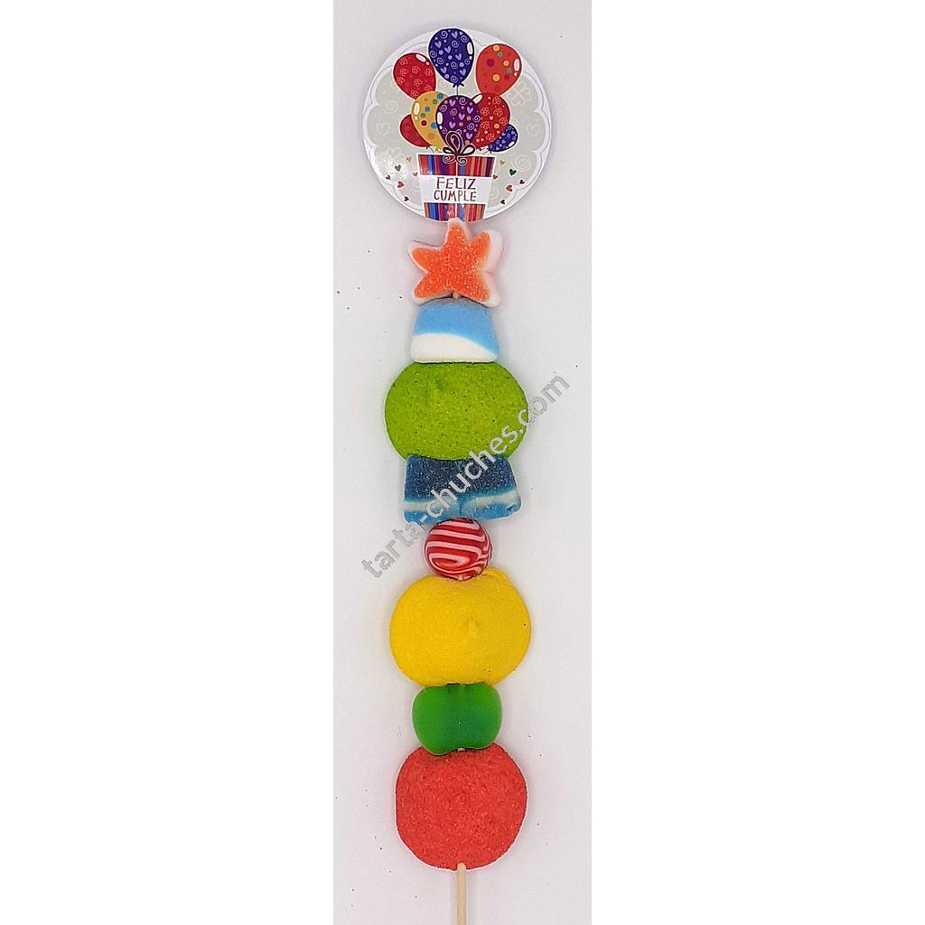 Brocheta Chuches &quot;Feliz cumple&quot; Globos-Cesta