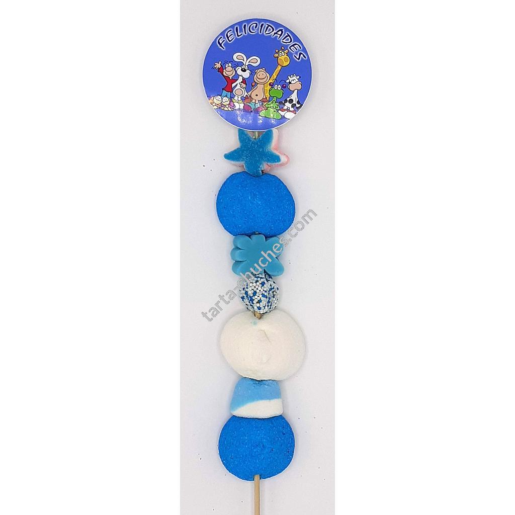 Brocheta Chuches &quot;Felicidades&quot; Azul
