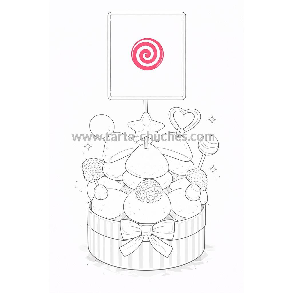 Tarta Chuches Mini Alta Bautizo Elefante Rosa