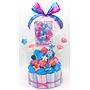 TARTA CHUCHES PEQUEÑA F-FELICIDADES ROSA-AZUL