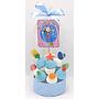 TARTA CHUCHES MINI ALTA AZUL CLARO "MUCHAS FELICIDADES"