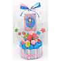 TARTA CHUCHES PEQUEÑA ROJA "MUCHAS FELICIDADES"