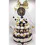 Tarta Chuches Grande "Felicidades" Negro-Dorado