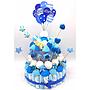 Tarta Chuches Mediana Globos Azul-Blanco (6 opciones)