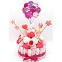 Tarta Chuches Pequeña Globos Rosa-Blanco (6 opciones)