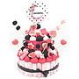 Tarta Chuches Mediana Rosa-Negro (6 opciones)