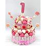 Tarta Chuches Mediana 1 a 9 años Rosa-Blanco (Abrir para seleccionar año)