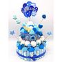 Tarta Chuches Mediana Globos Azul-Blanco (6 opciones)