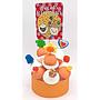 Tarta Chuches Mini Alta "Muchas felicidades" Naranja-Rojo