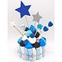 Tarta Chuches Pequeña Estrellas Azul-Negro