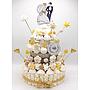 Tarta Chuches Grande Boda Amarillo-Blanco-Dorado
