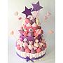 Tarta Chuches Grande Estrellas Rosa-Morado